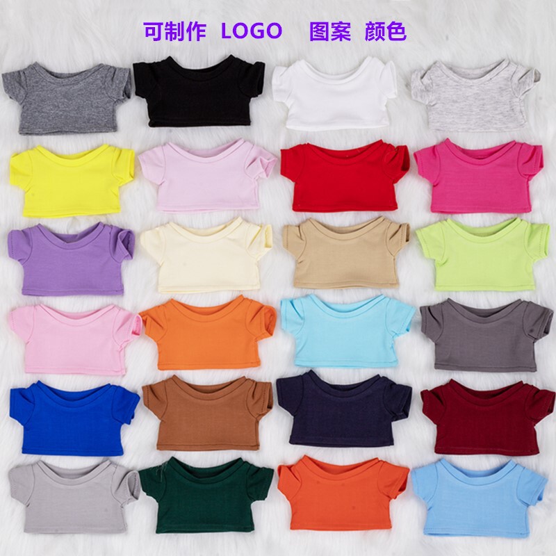 10/15/20cmベビー服tシャツ半袖ベビー服綿人形人形服卸売りはロゴ模様を付けることができる|undefined