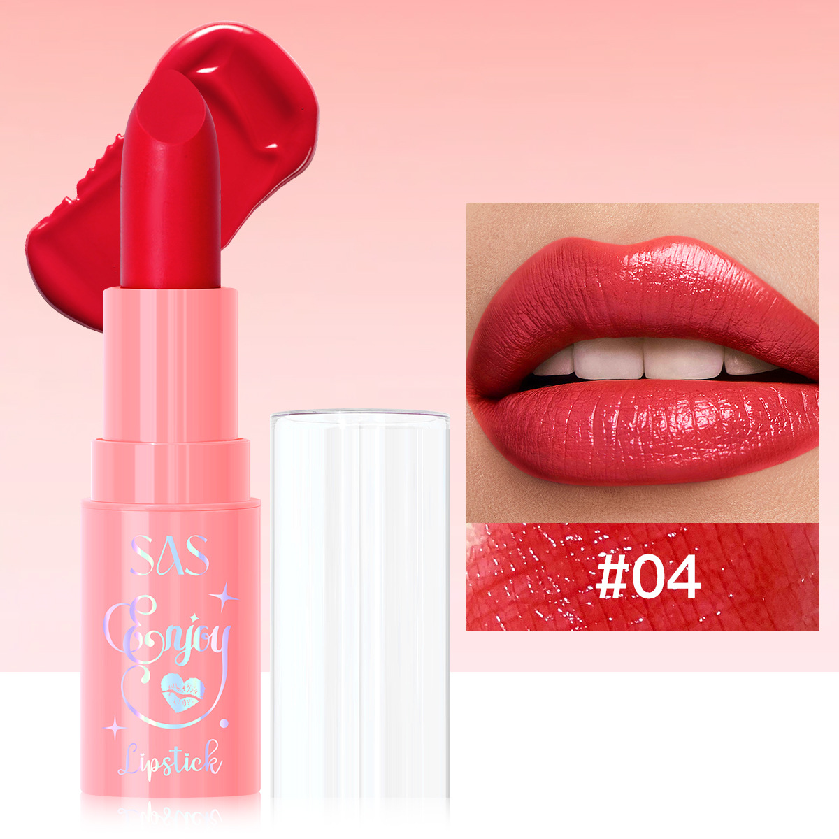 USHAS Bálsamo labial de punto transfronterizo europeo y americano Taza impermeable y antiadherente Bálsamo labial hidratante de larga duración SAC165 image 10