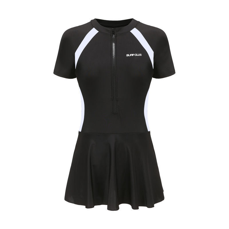 Integrado trajes de baño de mangas largas para mujeres adultos entrenamiento profesional conservador trajes de baño de ángulo plano para mujeres trajes de baño comercio exterior