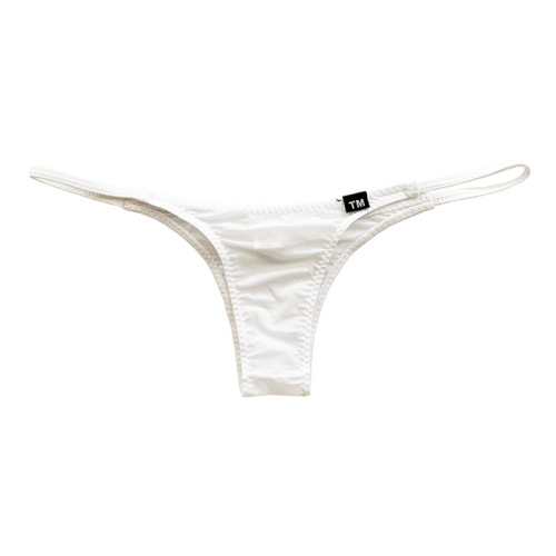 Ultra-low-rise men's bikini ice silk ultra-thin triangle briefs, flat-fitting men's underwear 3011