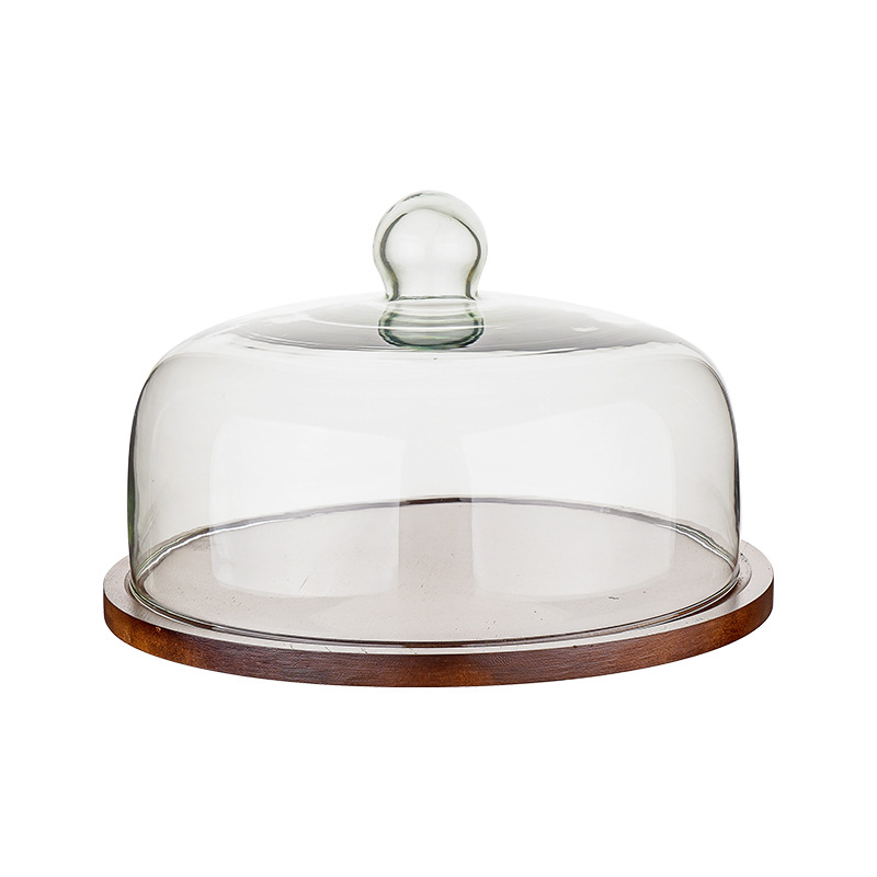 Hot sale retro Acacia pastel bandeja de sala de estar casera snack plato de postres fiesta de exhibición de plato de frutas