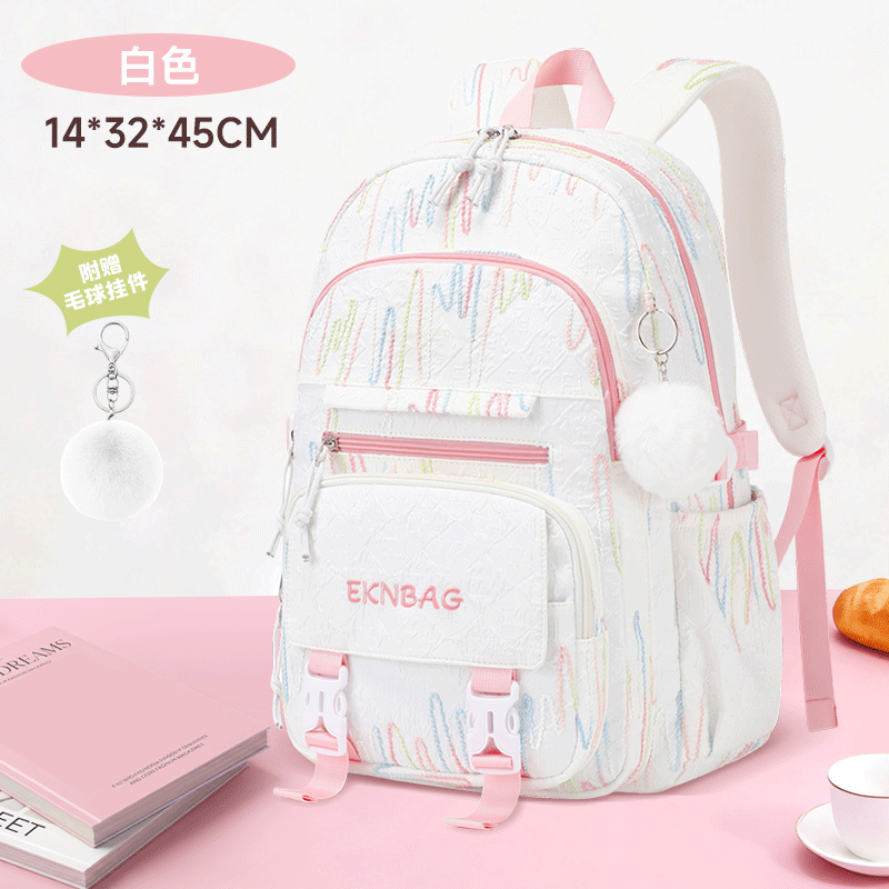 Mochila escolar para niñas de 5.º a 6.º grado, estilo nuevo 2025, impermeable, de gran capacidad, tela Oxford.