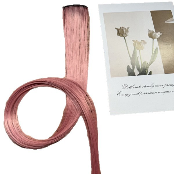 Peruca de color extensión de cabello pieza colgante oreja pieza de teñido de cabello simulado cabello de alta temperatura cabello rizado cabello recto adornamiento de cabello de color