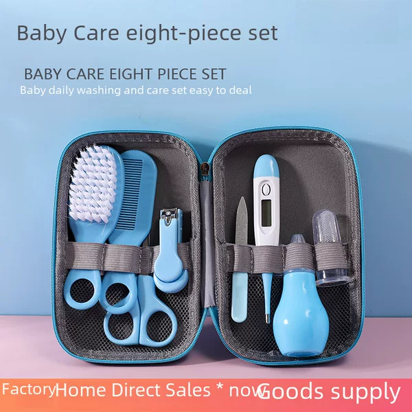 Foreign trade for EVA baby care comb brush Scissors nail scissors nose suction device care set toothbrush medicine feeding
