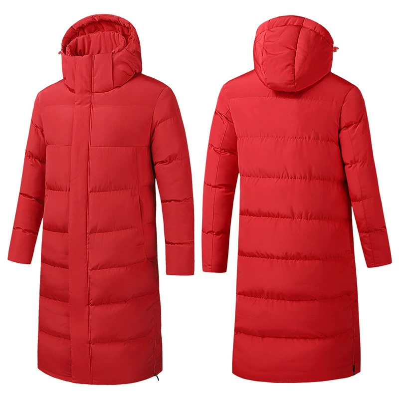 Sports winter long coat for men and women, down jacket with down, maxi length, increased thickness