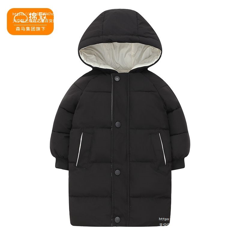 森马集团儿童中长款棉服男女童中大童婴幼儿宝宝冬季保暖外套