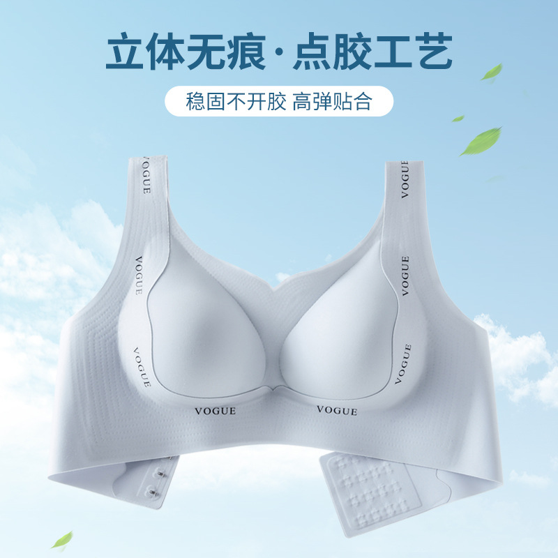 Pechos grandes mostrando ropa interior de tamaño pequeño embarazo contra la caída del pecho colateral embarazo colapso deportivo grasa mm sujetador de mujer