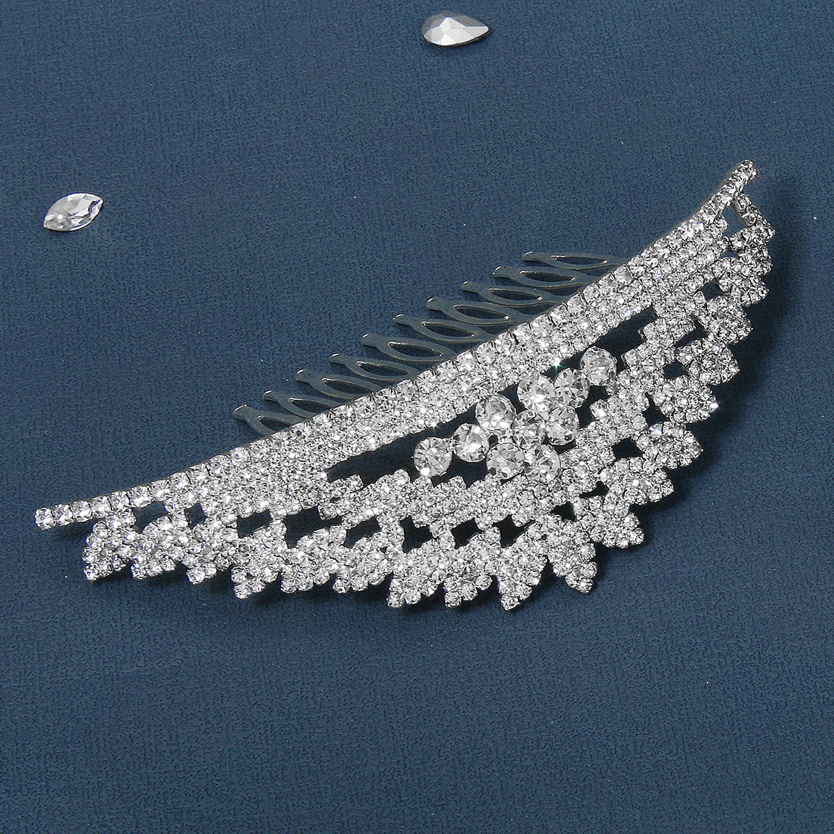 Bridal Headdress Comb Wedding Dress Hair Accessories Korean Studio Children's Bangs Comb Metal Crownert Comb