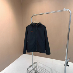 25春季新款大象红标软壳情侣连帽防风防泼水冲锋衣夹克外套