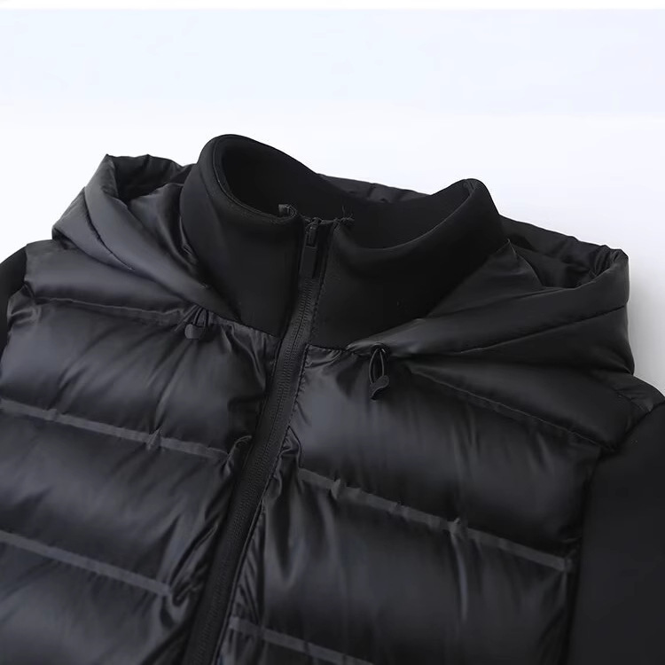 Slim-Fit Hooded Puffer Jacket For Women – Minimalist & Versatile Long Sleeve Coat, Lightweight Polyester Blend For Fall & Winter_voghion.com