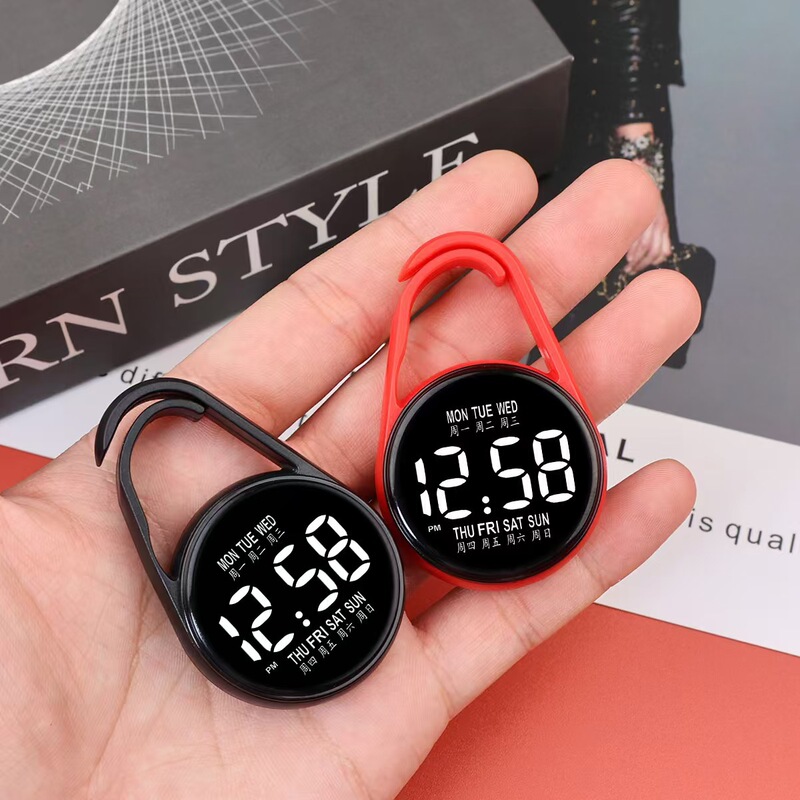 Popular Led Electronic Pendant Watch H3 Waterproof Luminous Buckle Junior High School Student Water Drop Mini Pendant Watch
