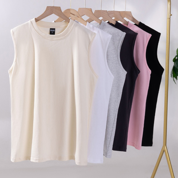 260G Trendy Brand Men's Summer Casual Vest Cotton Sleeveless T-Shirt ins Trendy Sports Waistcoat