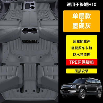 Universal Foot Pad floor mats, TPE eco-friendly, original - great-wall-h10tpe-eco-friendly-floor-matinkstone-graysingle-layer-modelspecial-for-six-seater-vehicles