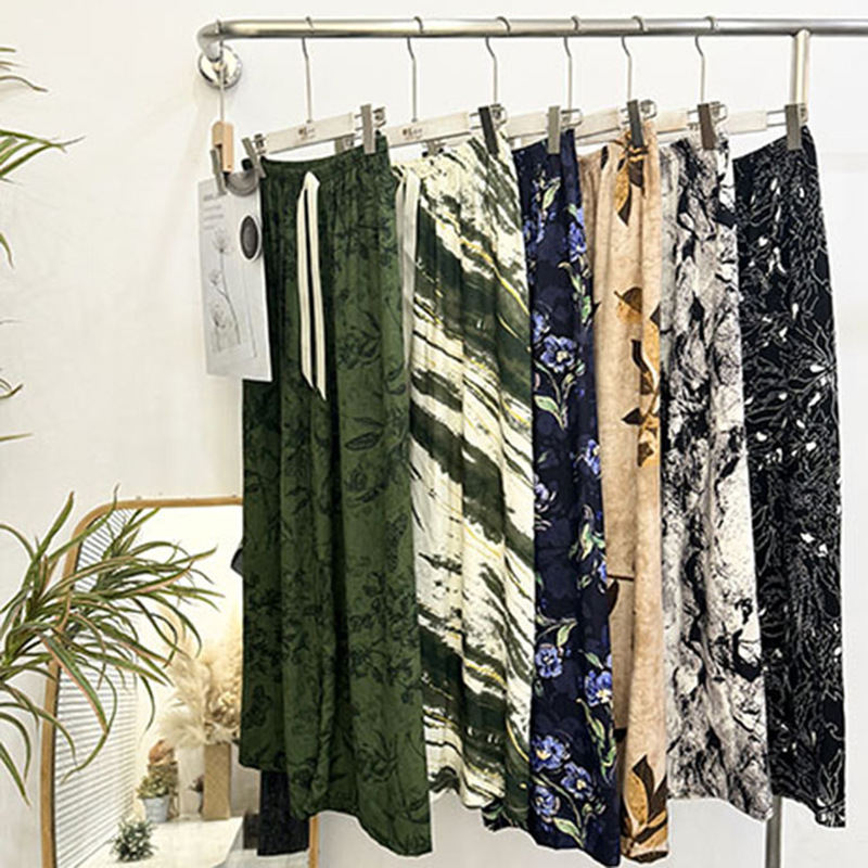 [리오셀 코튼 실크 여성 바지] 여름 신상 코튼 실크 중국 스타일 멀티 컬러 편안하고 상큼하며 나른한 잠옷으로 착용 가능