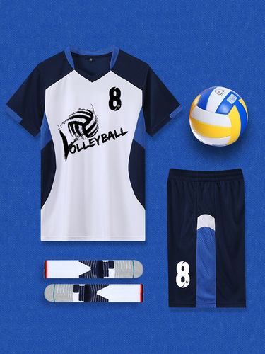 Women's new volleyball set custom printed gas volleyball men's training and competition team uniform volleyball clothes sports