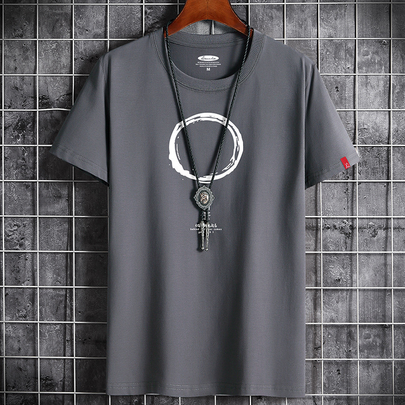 2025 Summer New Men's Short-Sleeved T-Shirt Base Shirt Cotton Solid Color Loose Half-Sleeve Round Neck T-Shirt Couple Wholesale 2025 Summer New Men's Short-Sleeved T-Shirt Base Shirt Cotton Solid Color Loose Half-Sleeve Round Neck T-Shirt Couple Wholesale