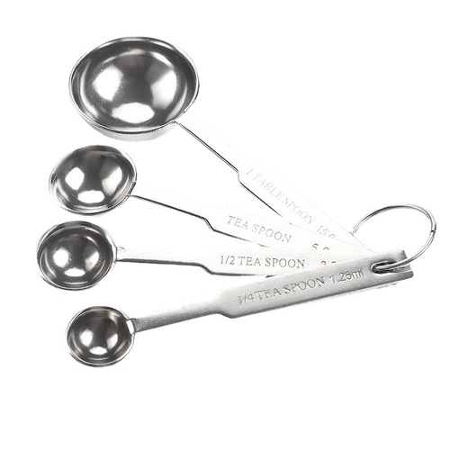 430 stainless steel measuring cup measuring spoon set measuring spoon milk powder measuring spoon baking measuring tool 4-piece set