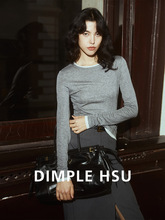 金漳服饰/ 糯软高弹不沾身高级梭织感莱赛尔澳毛假两件针织长袖