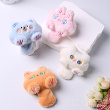 毛绒卡通尾巴猫公仔配饰软萌猫咪包包钥匙扣挂件玩偶服装鞋袜辅料