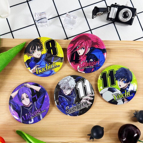 Blue Prison BLUE LOCK animation peripherals clean the world and be happy to return to the second dimension student double flash badge.