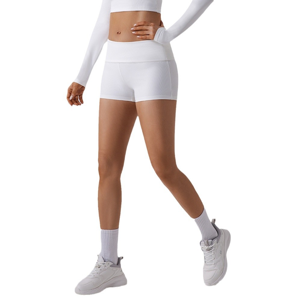 Nuevos pantalones cortos deportivos de cintura alta de mujeres europeas y estadounidenses, pantalones cortos deportivos para correr al aire libre, pantalones cortos para elevar las caderas, mel mel, mel, mel, mel