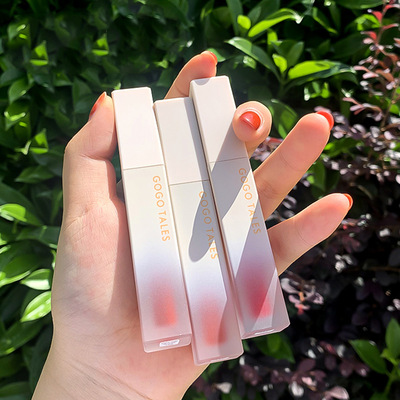 戈戈舞小白管丝绒唇釉空气雾面哑光女学生平价唇彩口红女团奶茶色|ms