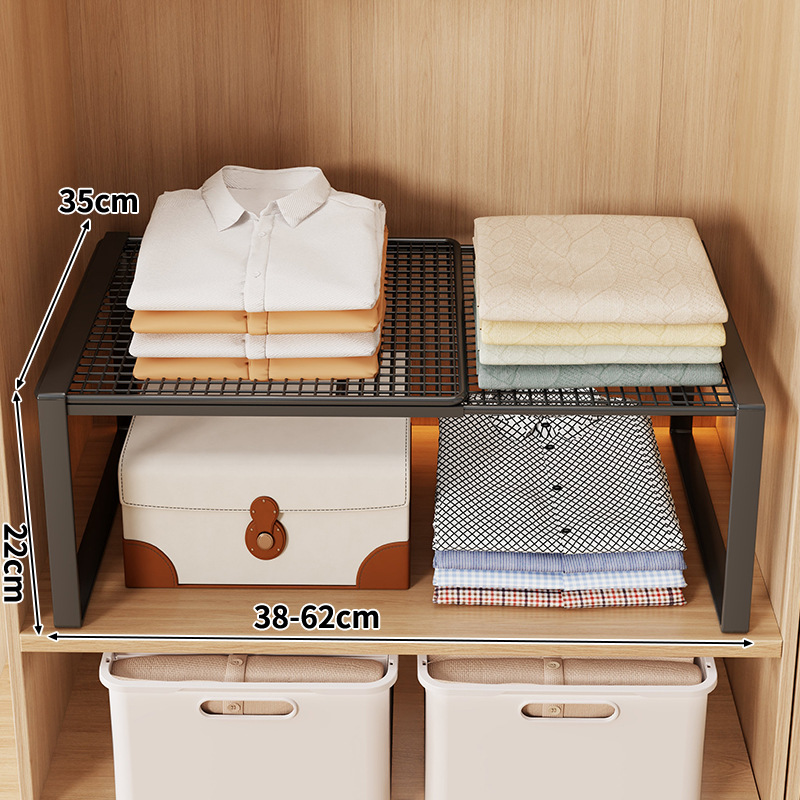검정색 [접이식] 길이 38-62CM, 너비 35CM, 높이 22CM, 단일 레이어