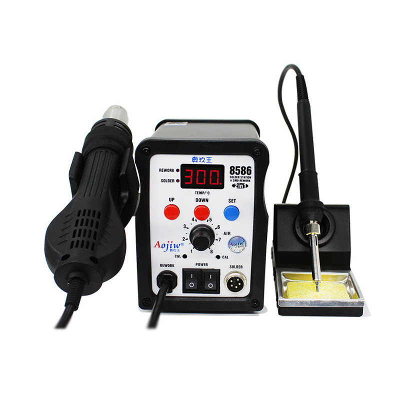 8586可调温电烙铁热风枪拆焊台二合一手机电脑专业维修