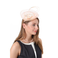 复古欧美珍珠小发饰头箍网纱发箍手工造型帽子礼帽批发英式小礼帽