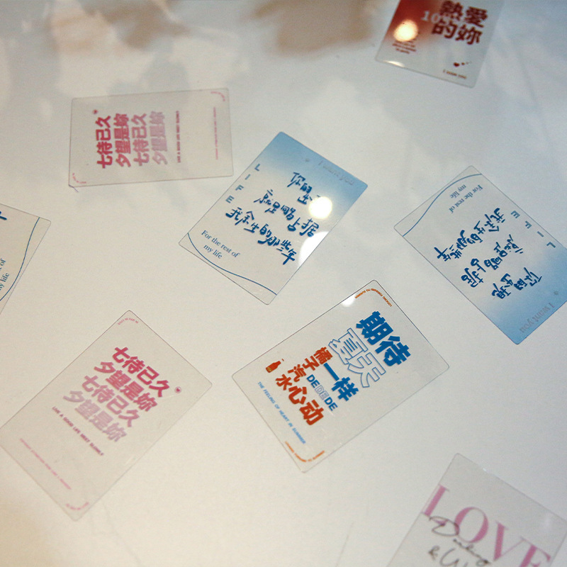 Decoración de flores Material de ramo en inglés Día de San Valentín Tarjeta de felicitación pequeña simple Joyas Empaquetado de flores Tarjeta en relieve creativa