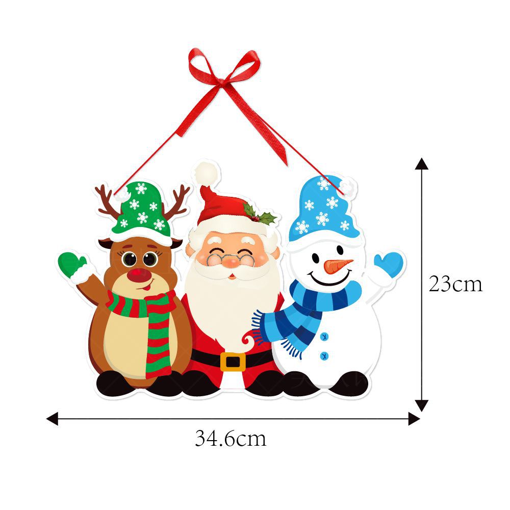 Nouvelle décoration de Noël à suspendre à la porte, décoration de fête du Nouvel An, pendentif de Noël, suspension de porte d'arbre de Noël_voghion.com