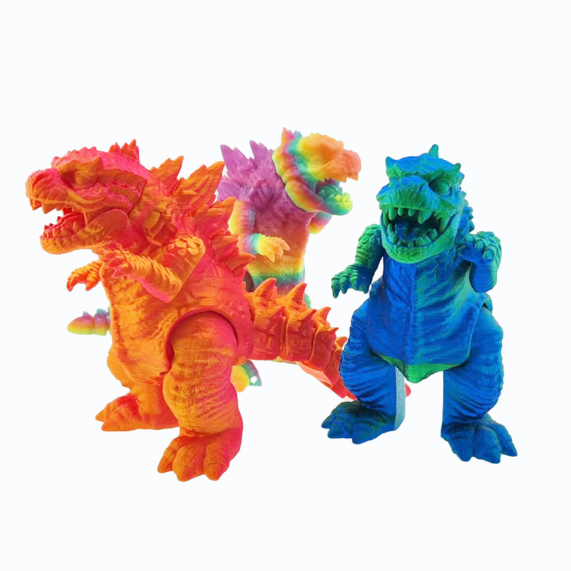 Cross-border foreign trade factory toy figurine action figure monster Godzilla 3D print PrintedGodzilla joint