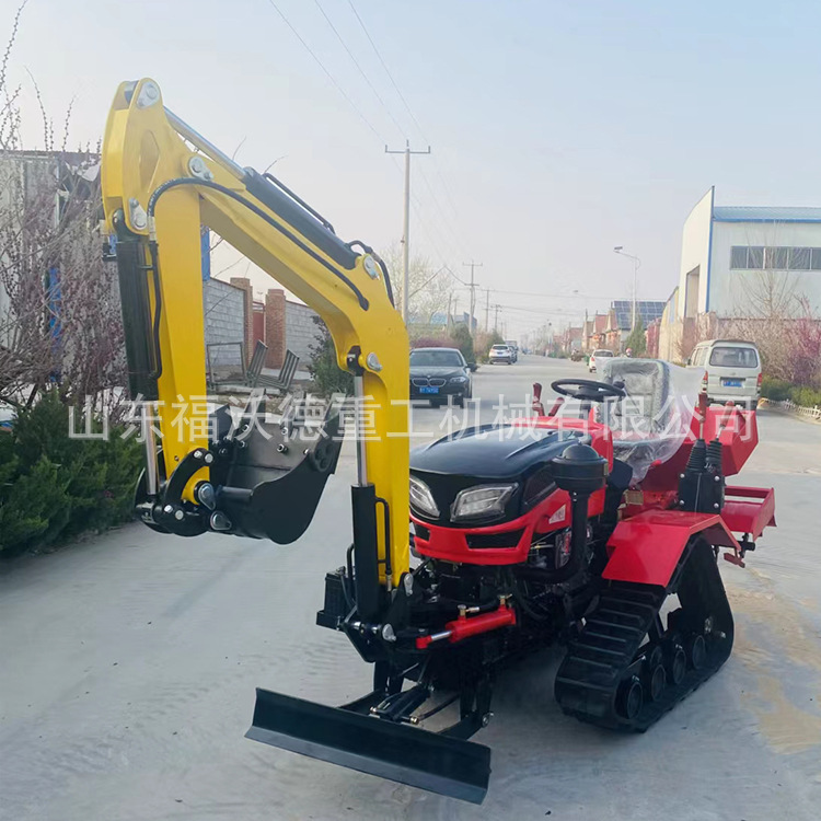 Tractor de orugas tipo conducción de agua y sequía tipo pequeño gran caballos de fuerza rastreo rotativo máquina de gestión pastoral multifuncional