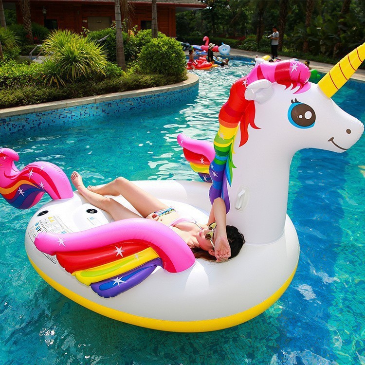 Cross-border spot inflatable water animal mounts: whale float, flamingo swim ring, thickened large unicorn float.