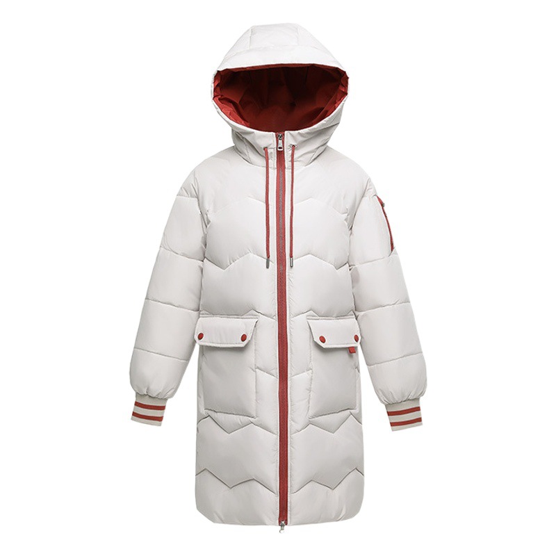 Comercio transfronterizo Abrigo de algodón relleno de plumón Ropa de invierno para mujer Nueva chaqueta acolchada de estilo coreano, holgada, de longitud media y gruesa