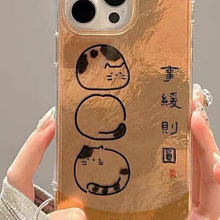 Lindo gato de bola de masa para iphone16promax colgante 14 funda para teléfono móvil 13 Apple 15 mujer nuevo 15PM
