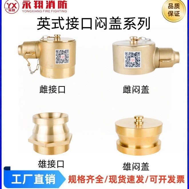Полностью медные резьбовые соединители для пожарных гидрантов в британском стиле, мужские и женские разъемы, мужские и женские колпачки, колпачки для разъемов серии британского стандарта.