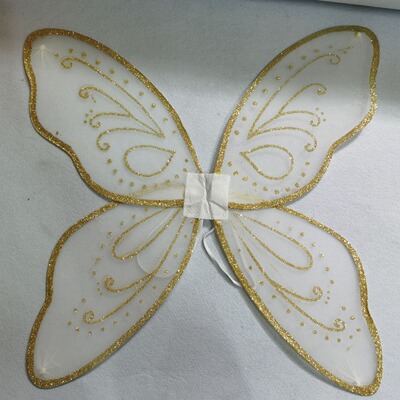 Cross border Foreign trade clothes collocation perform stage party fairy transparent Phnom Penh Gold powder wing