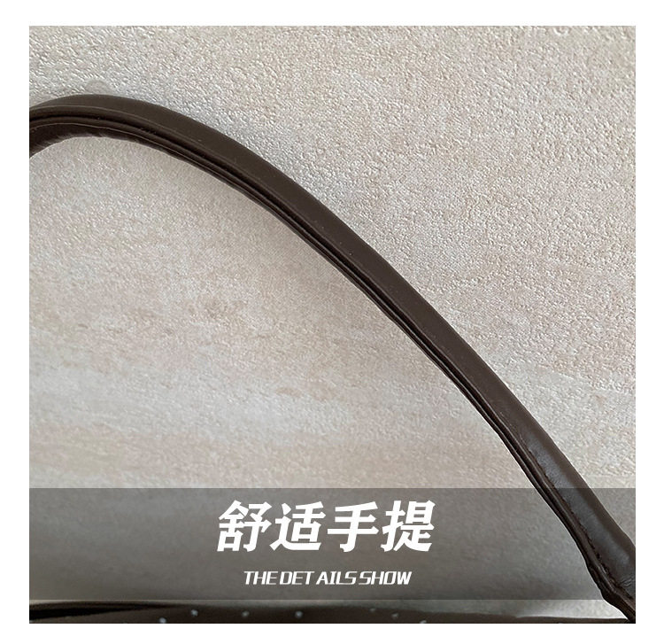 Túi tote nữ họa tiết chấm bi cỡ lớn, túi đeo vai và đeo chéo dung lượng lớn — màu cà phê, màu hồng, màu nâu, đen chi tiết 6