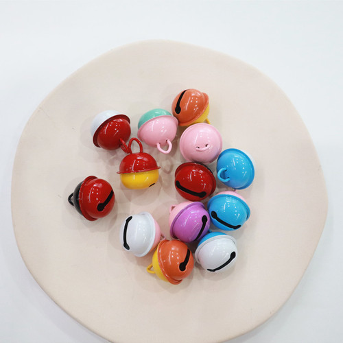 2.2cm Dual-Color Painted Monogram Bell DIY Keychain Accessory Candy Color Christmas New Year Accessory Metal Bell