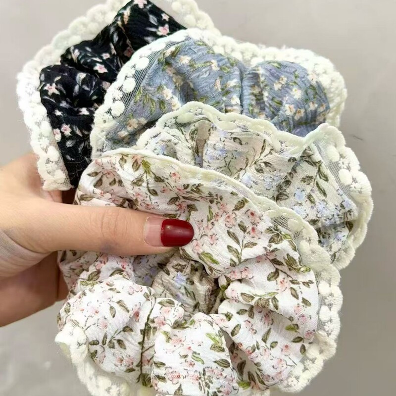 New Style Mixed-Color Lace Shiny Hair Accessories, Hair Ties from the Two-Yuan Store, Mesh Ponytail Hair Ties, Textured Hair Bands Wholesale New Style Mixed-Color Lace Shiny Hair Accessories, Hair Ties from the Two-Yuan Store, Mesh Ponytail Hair Ties, Textured Hair Bands Wholesale