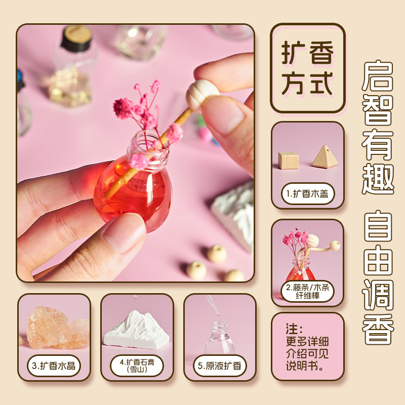 小伶玩具新款diy夏日花园实验室自由香氛家居摆件香薰过家家礼物|undefined