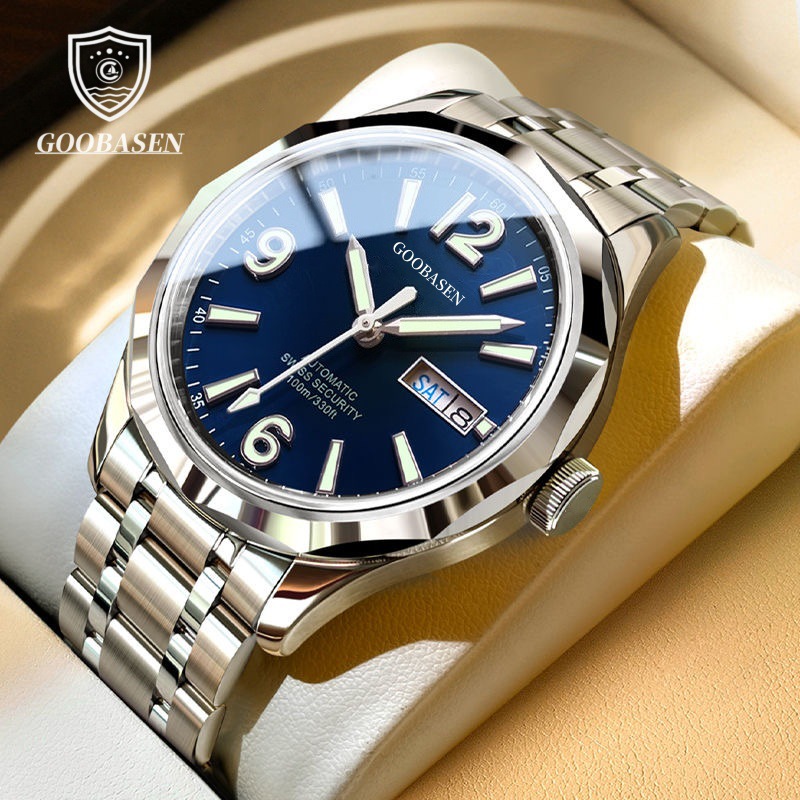 Guberson's New Waterproof Imitation Mechanical Men's Watch Calendar Quartz Watch Live Cross-Border Hot Model Dropshipping