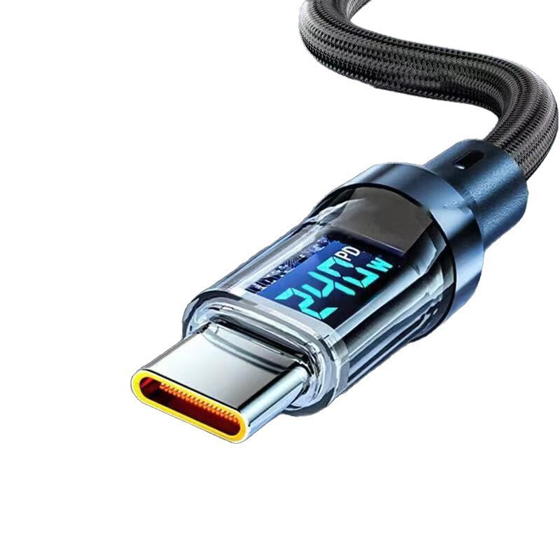 智能數顯Type-c數據線240W超級快充適用華為OPPO小米蘋果15充電線 5