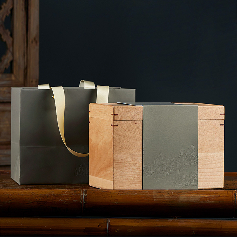 白茶茶叶榉木箱木盒普洱白毫银针白牡丹寿眉散茶箱礼盒包装可