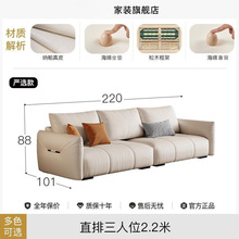 KR%进口黄牛皮现代简约客厅小户型真皮沙发意式极简皮艺沙发组合