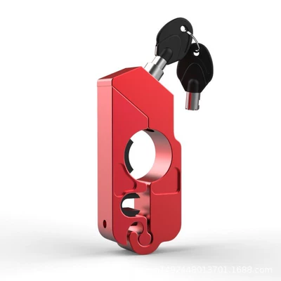 Motorcycle modified handle anti-theft Motorcycle Lock - red
