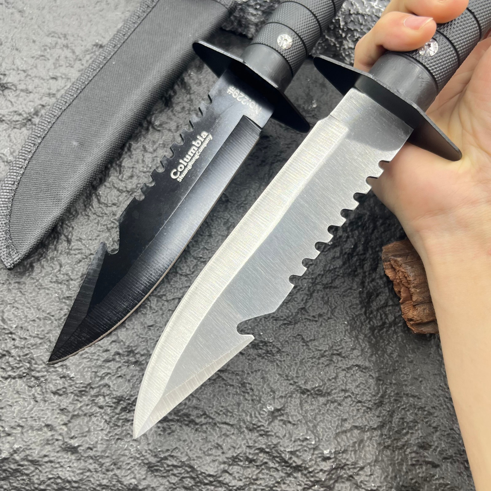 Cuchillo multifunción para exteriores Cuchillo recto afilado de alta dureza Cuchillo de frutas para el hogar duradero Cuchillo de defensa personal para exteriores