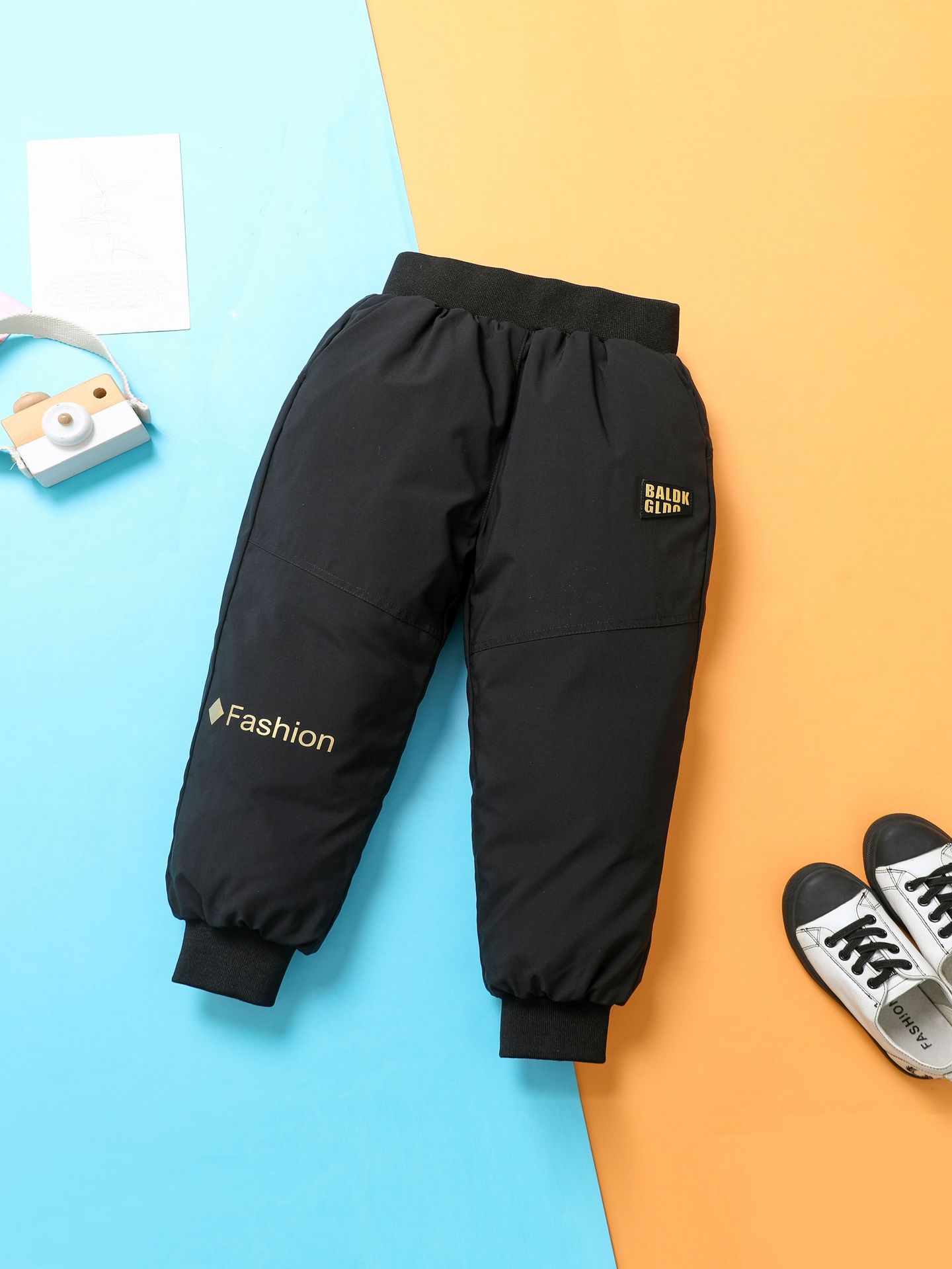 2024 new black gold children‘s down pants warm thick down pants white duck down boys and girls little kid older kid baby