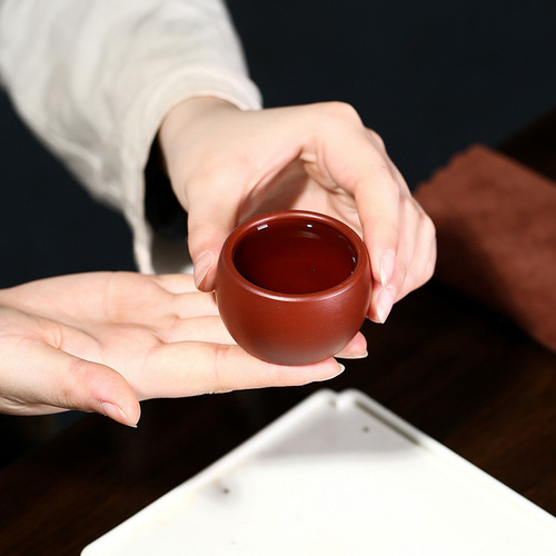Yixing Original Mine Handmade Zisha Teacup Tea Cup Tea Bowl Original Da Hong Pao Small Tea Cup Set Matching Cup